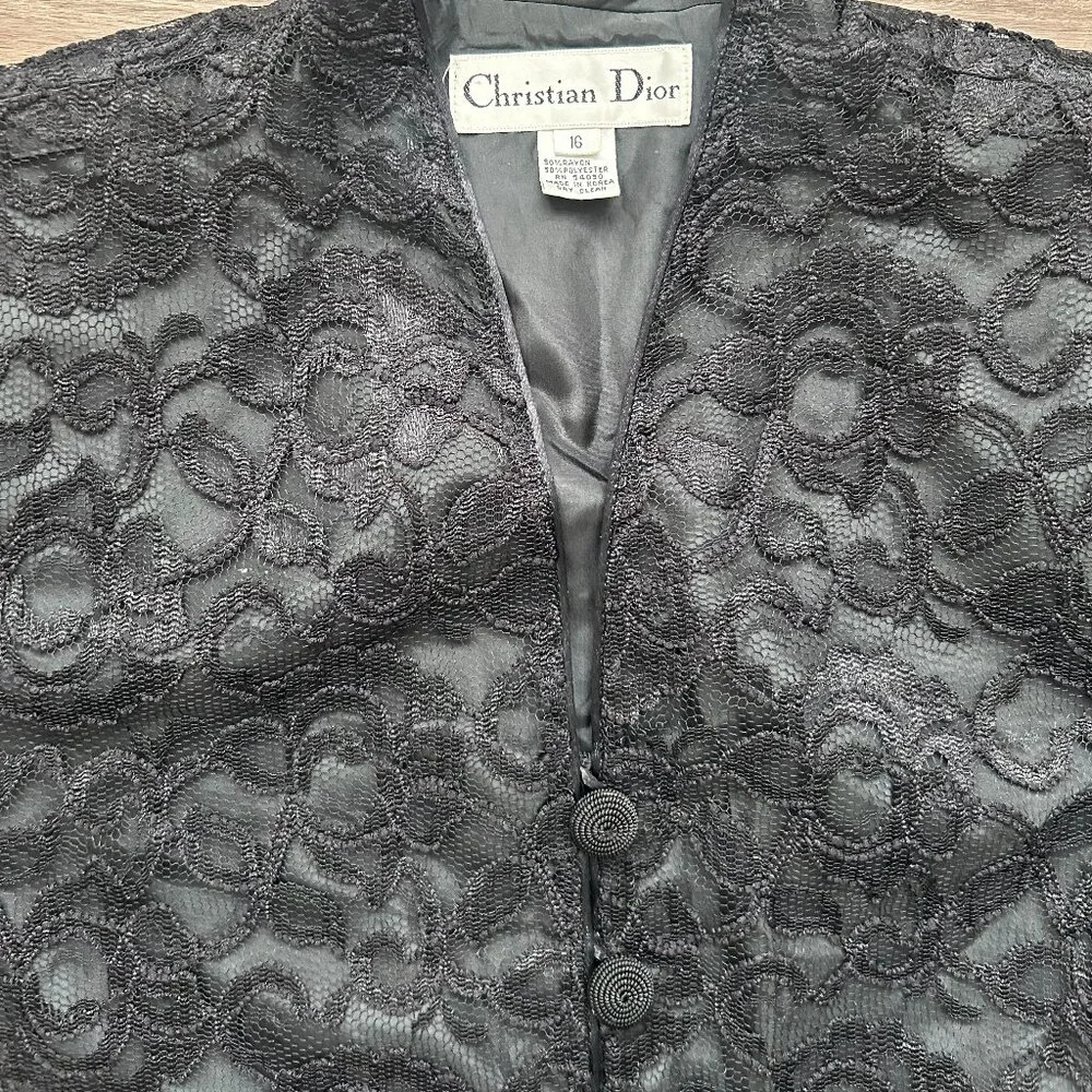 Vintage Christian Dior Lace Beaded Jacket